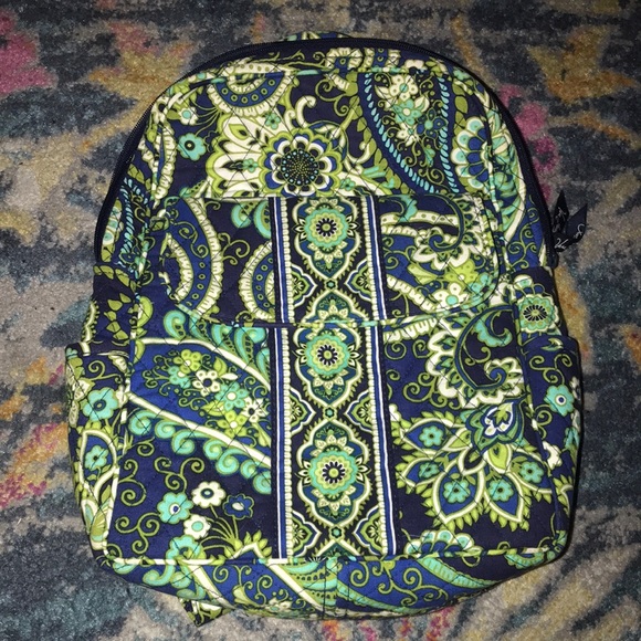 Vera Bradley Handbags - Vera Bradley green and blue floral backpack